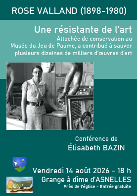 Conférence : Rose Valland, une résistante de l'art - Asnelles