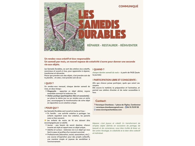 Les Samedis Durables : sensibilisation à l'Upcycling &  Papier Mâché