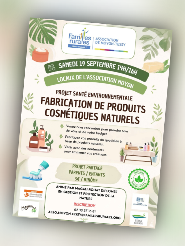 Atelier fabrication de produits cosmétiques naturels