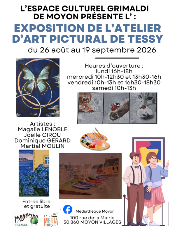 Exposition de l'atelier d'art pictural de Tessy à Moyon villages — du 26 août au 19 septembre 2026