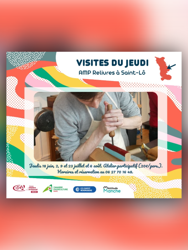 Visites du jeudi > AMP Reliures — visuel événement