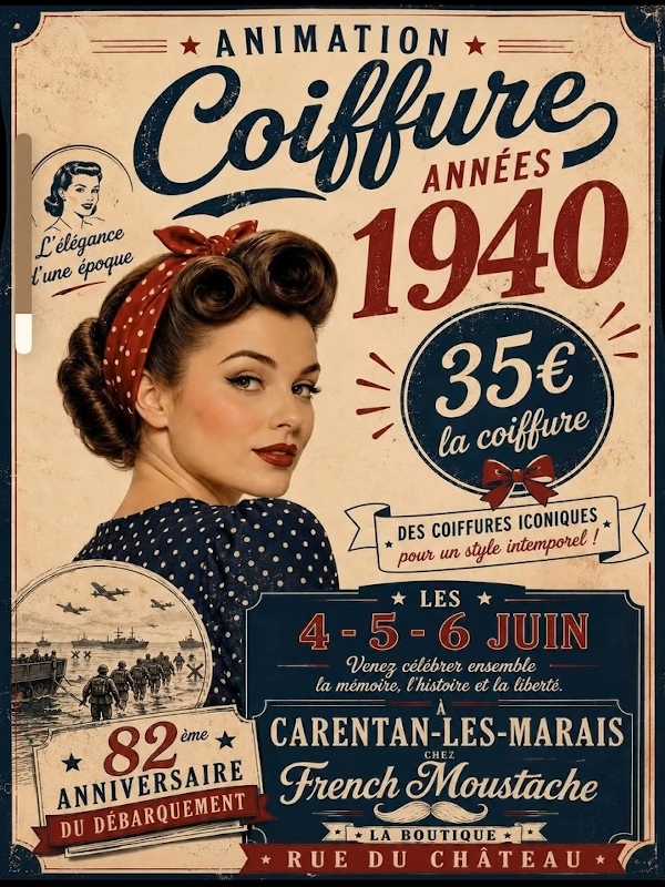 Coiffure années 40 — visuel événement