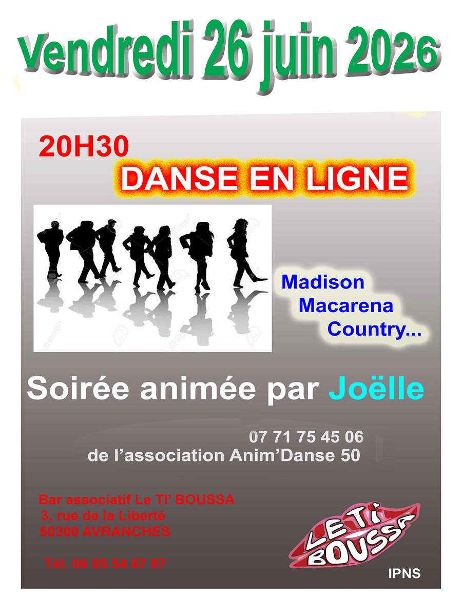 Soirée danse en ligne — visuel événement