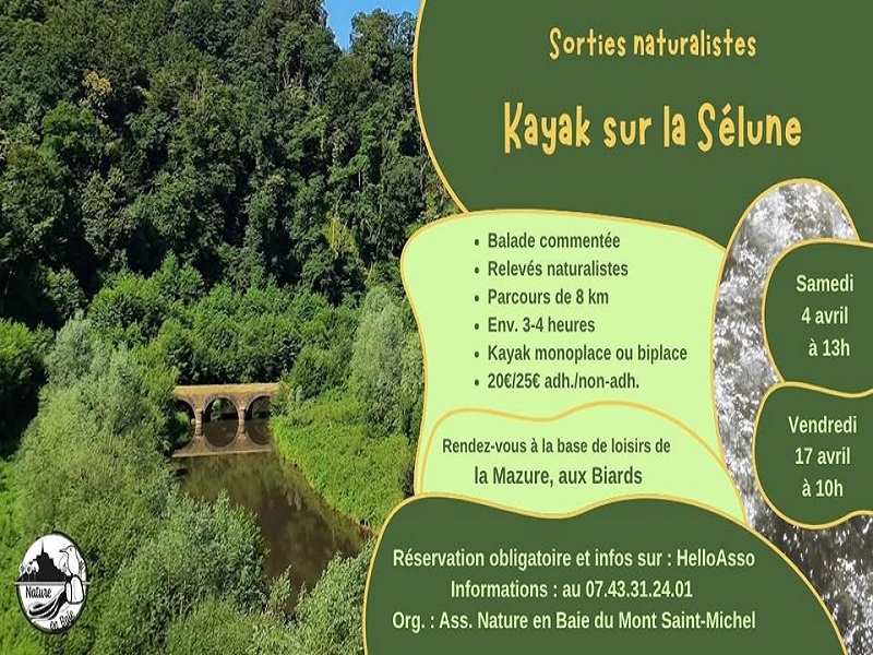 Sortie naturaliste en kayak sur la Sélune