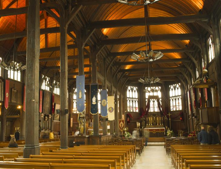 Eglise Sainte-Catherine de Honfleur, double coque en bois