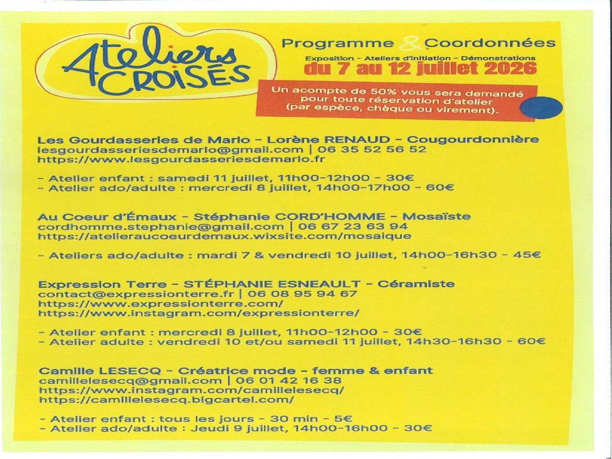 Exposition "Ateliers croisés"