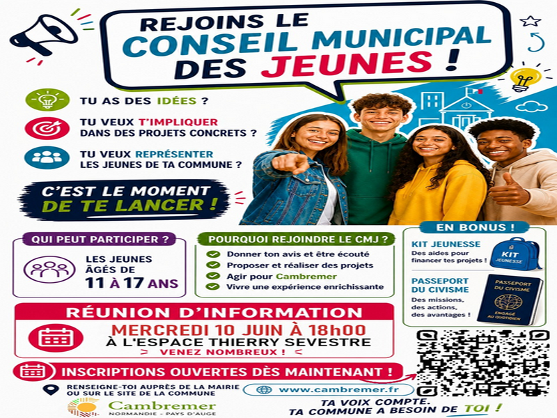 réunion de lancement du Conseil Municipal des Jeunes