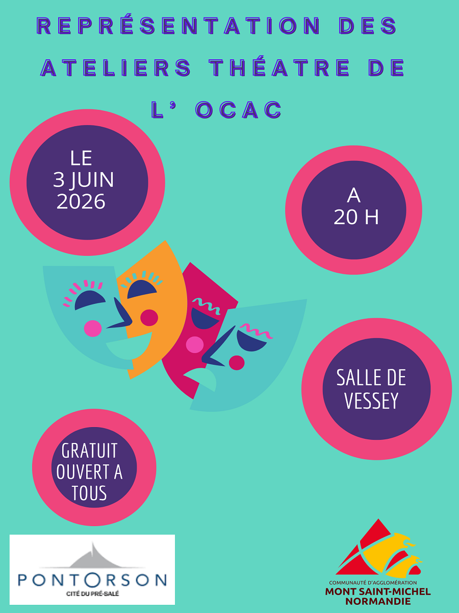 Spectacle des ateliers théâtre de l'OCAC — visuel événement