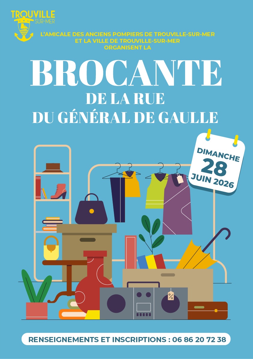 Brocante rue Général de Gaulle - Anciens Pompiers de Trouville-sur-Mer