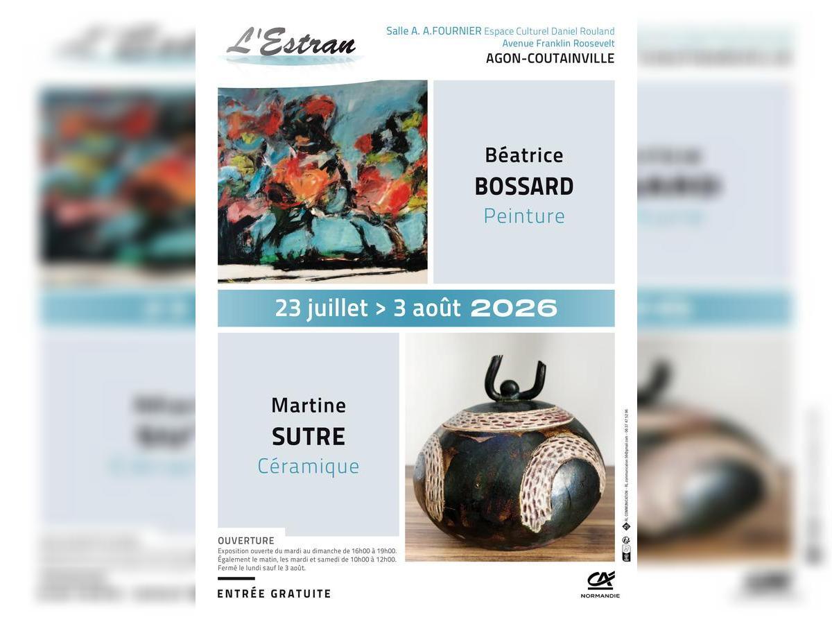 Peintures, Béatrice Bossard - céramique, Martine Sutre — visuel événement