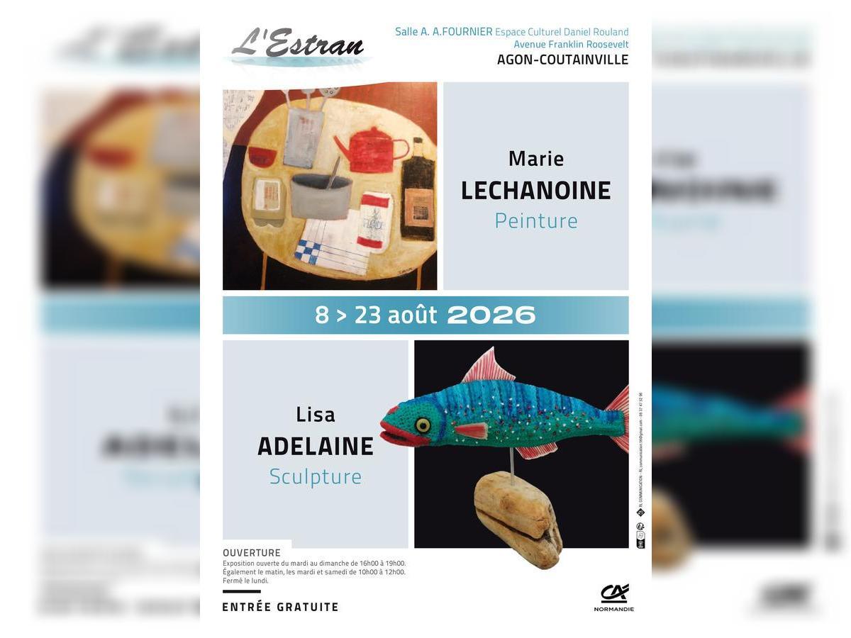 Peintures, Marie Lechanoine - sculptures, Lisa Adelaine — visuel événement