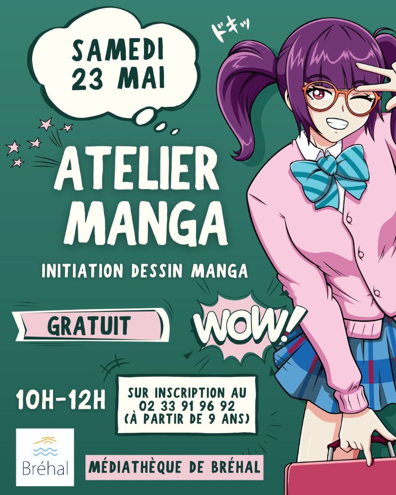 Atelier d'initiation au dessin manga — visuel événement