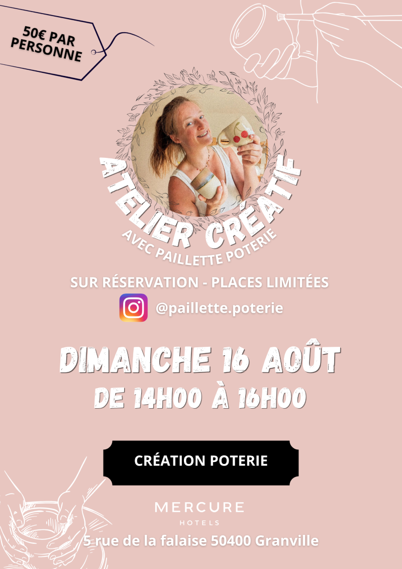 Atelier créatif poterie avec Morgane