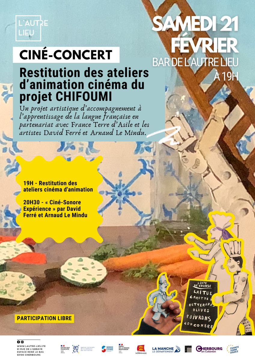 Ciné concert - Restitution des ateliers cinéma d’animation du projet CHIFOUMI | Bar de L’Autre Lieu