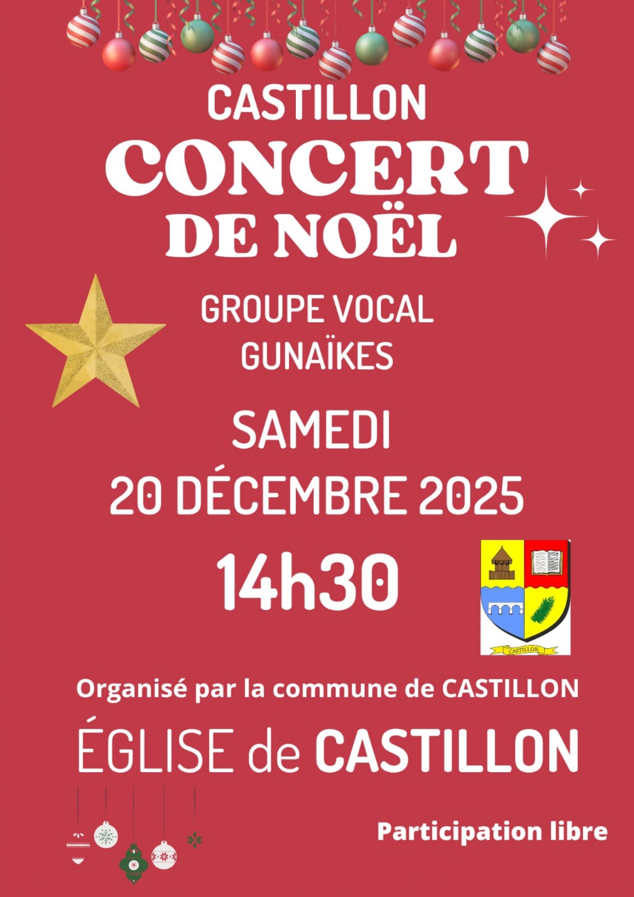 Concert groupe vocal Gunaïkes - Castillon