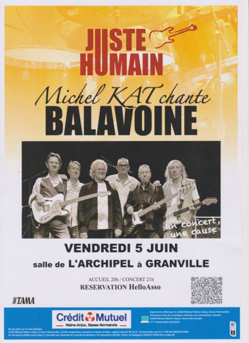 Concert Juste Humain - Michel Kat chante balavoine — visuel événement