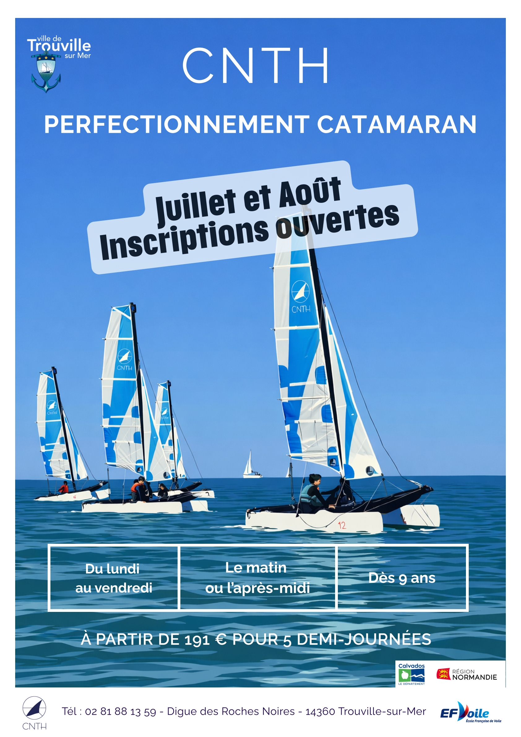 CNTH - Perfectionnement catamaran (dès 9 et 16 ans)