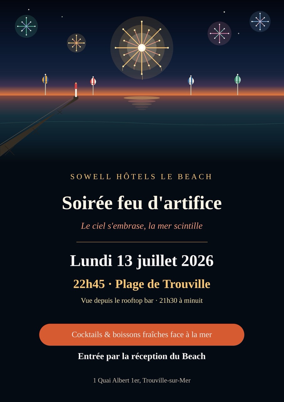 Soirée feu d'artifice – Sowell Hôtels Le Beach