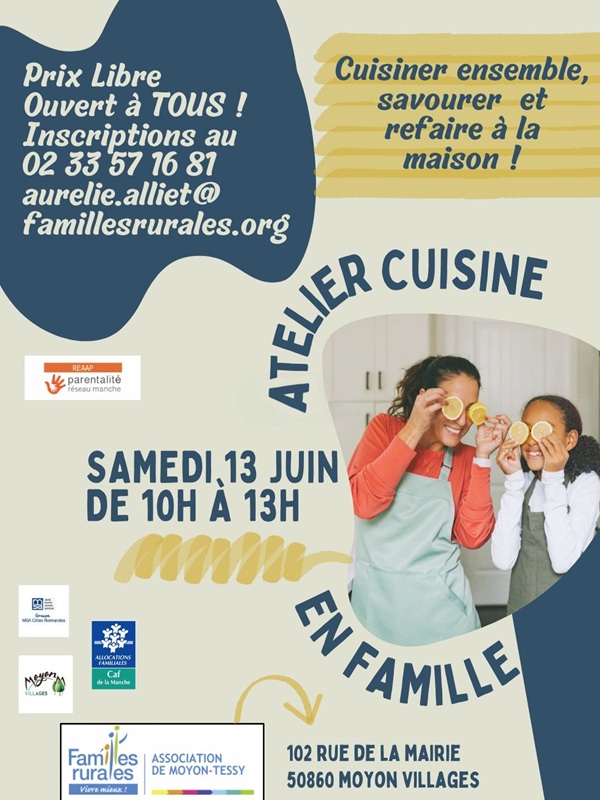 Atelier cuisine en famille — visuel événement