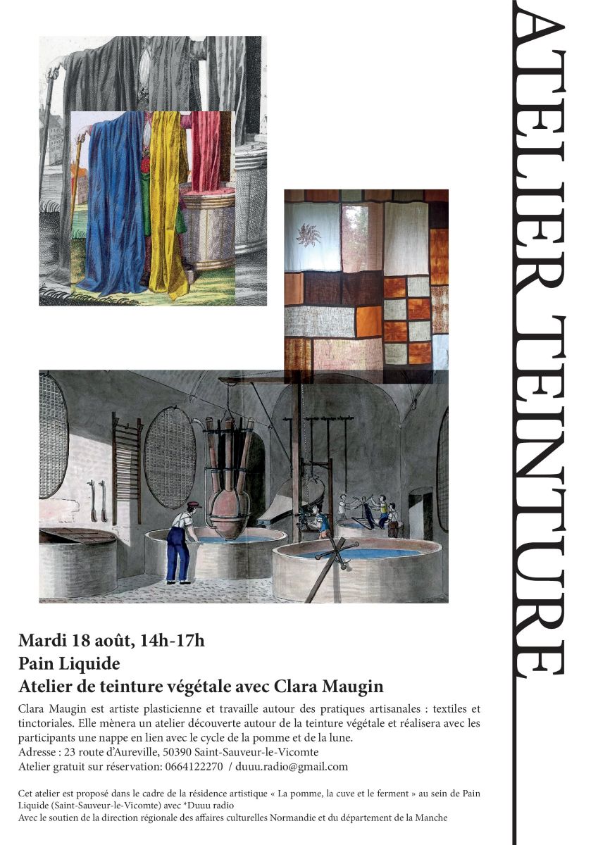 Atelier de teinture végétale avec Clara Maugin