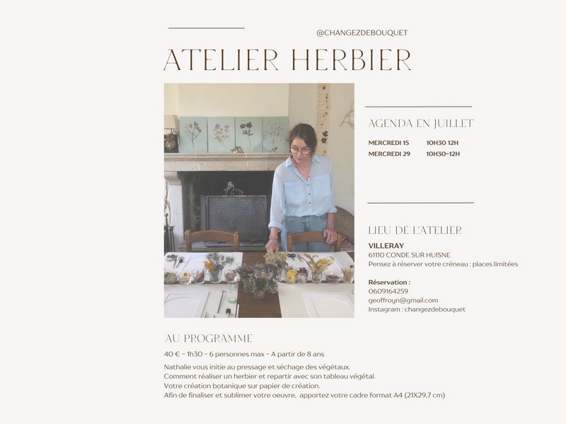 Ateliers herbier avec Nathalie Geoffroy