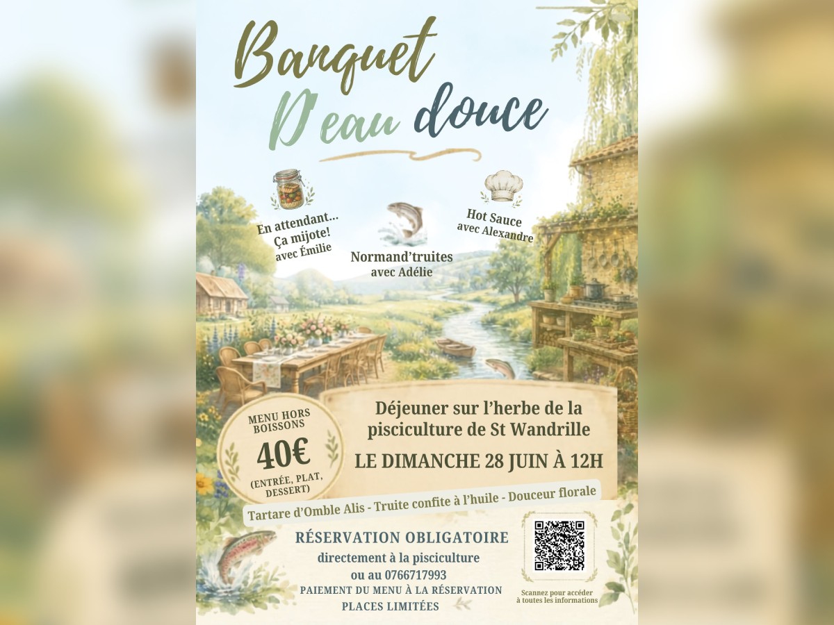Banquet d’eau douce : un déjeuner sur l'herbe de la Pisciculture de St Wandrille