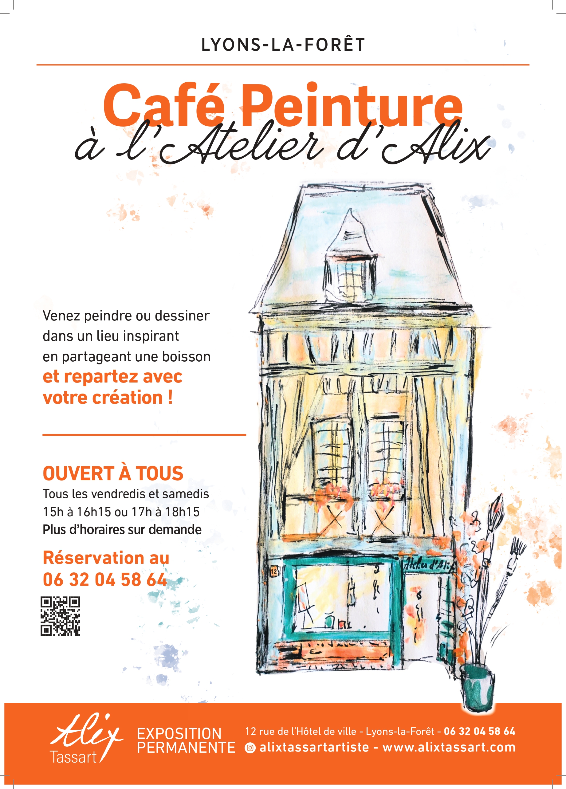 Café peinture à l'atelier d'Alix