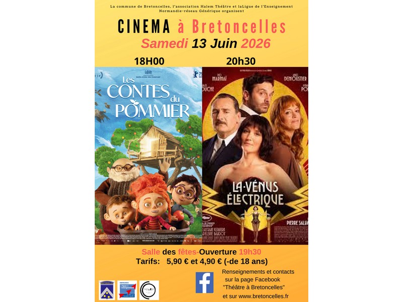Cinéma à Bretoncelles - 2 séances (Les Contes du pommier & La Vénus électrique)
