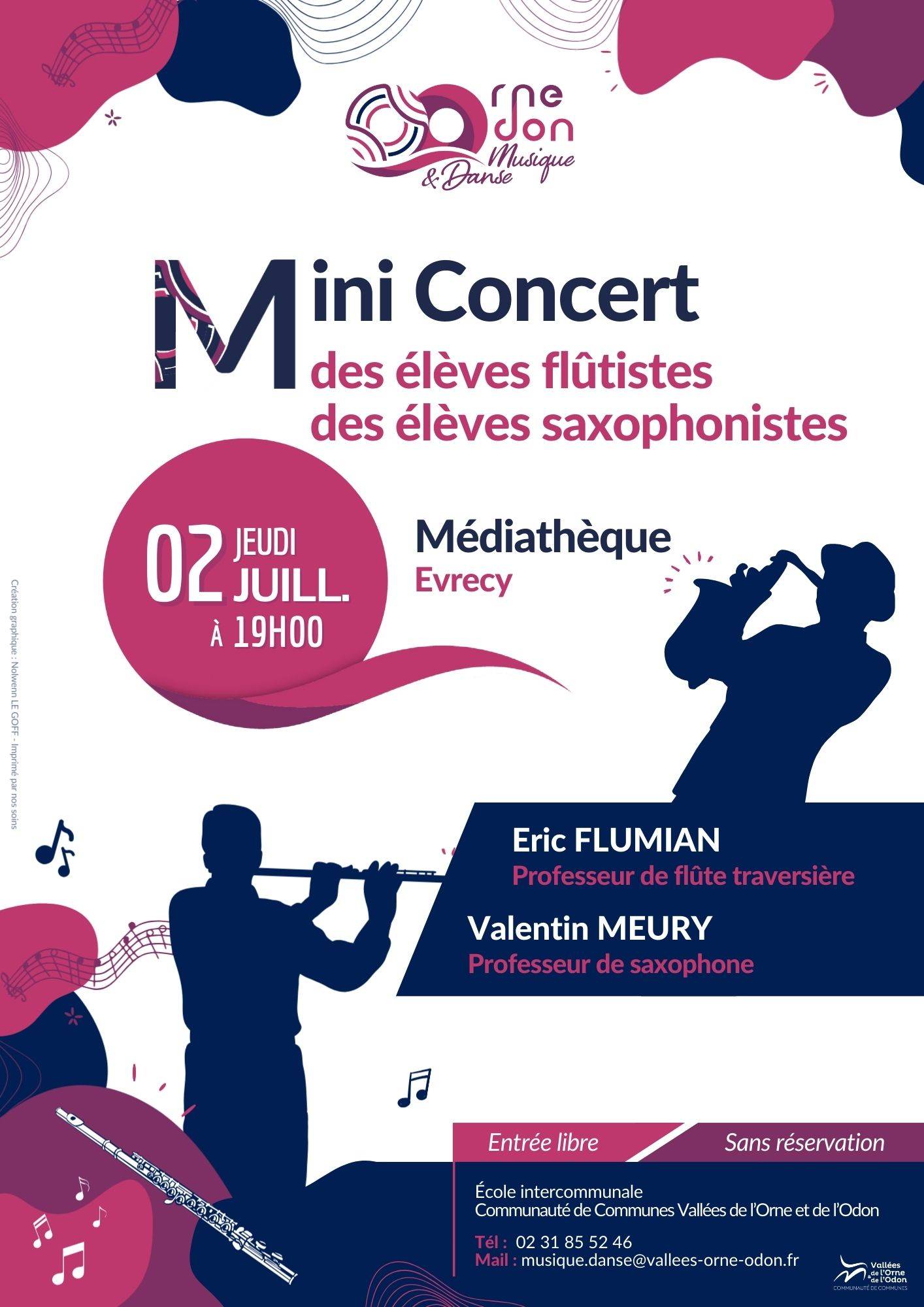 Mini Concert des élèves flûtistes et des élèves saxophonistes