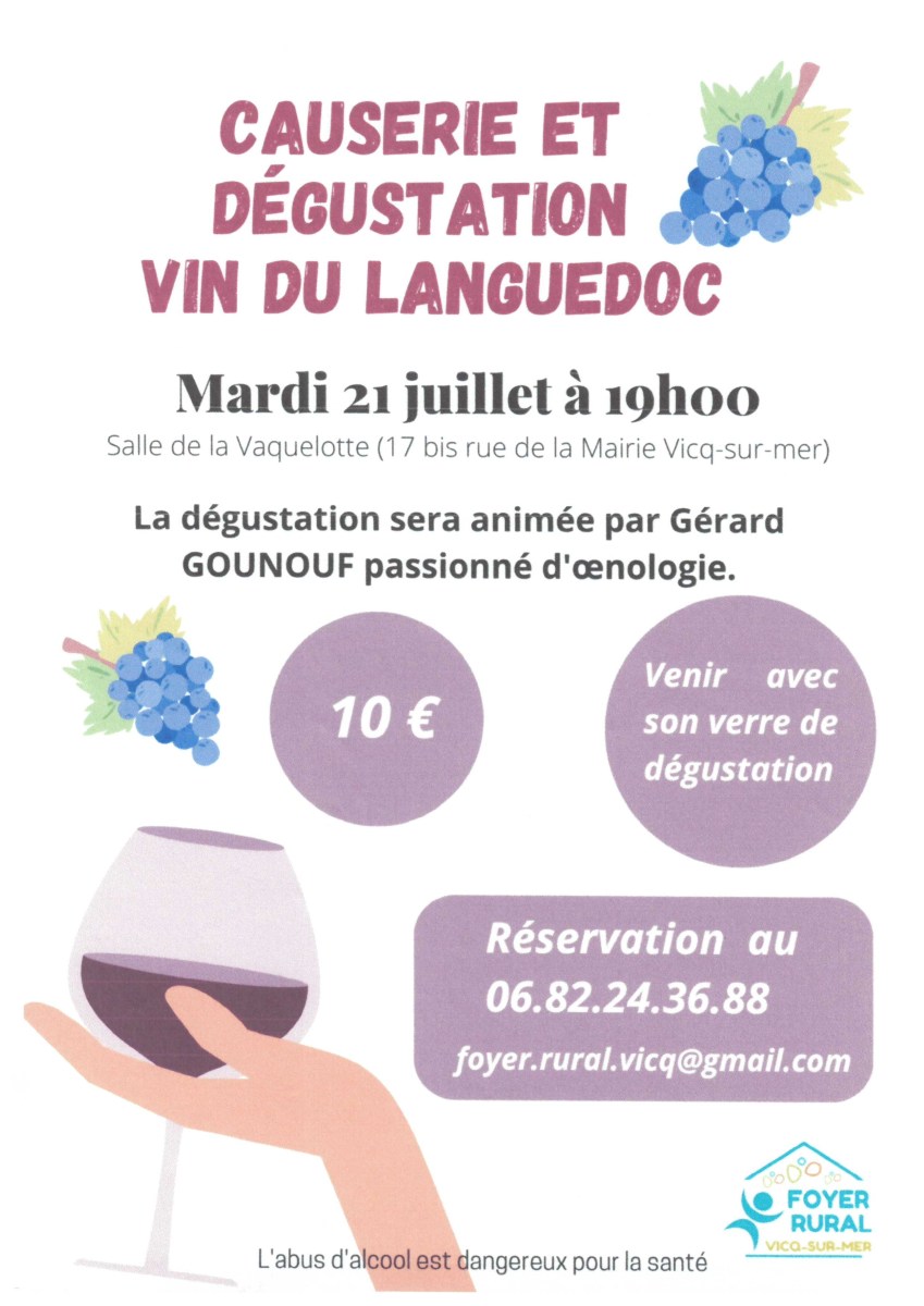 Causerie et dégustation vins de Languedoc