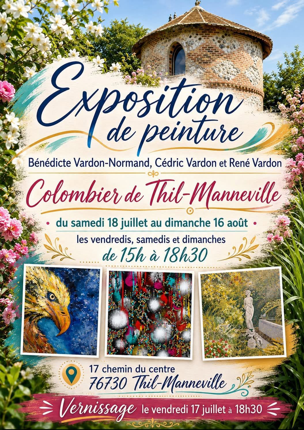 Exposition : Bénédicte, Cédric & René Vardon