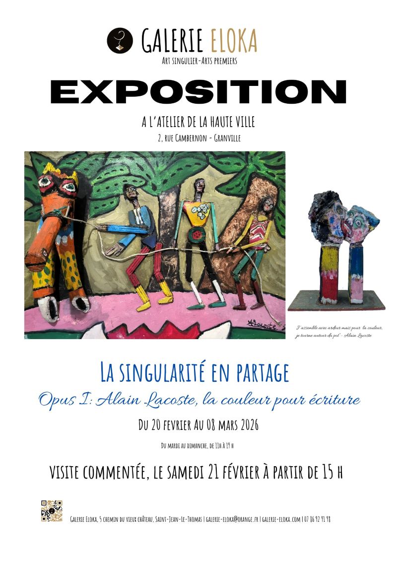 Exposition : La singularité en partage - Opus I : Alain Lacoste, la couleur pour écriture