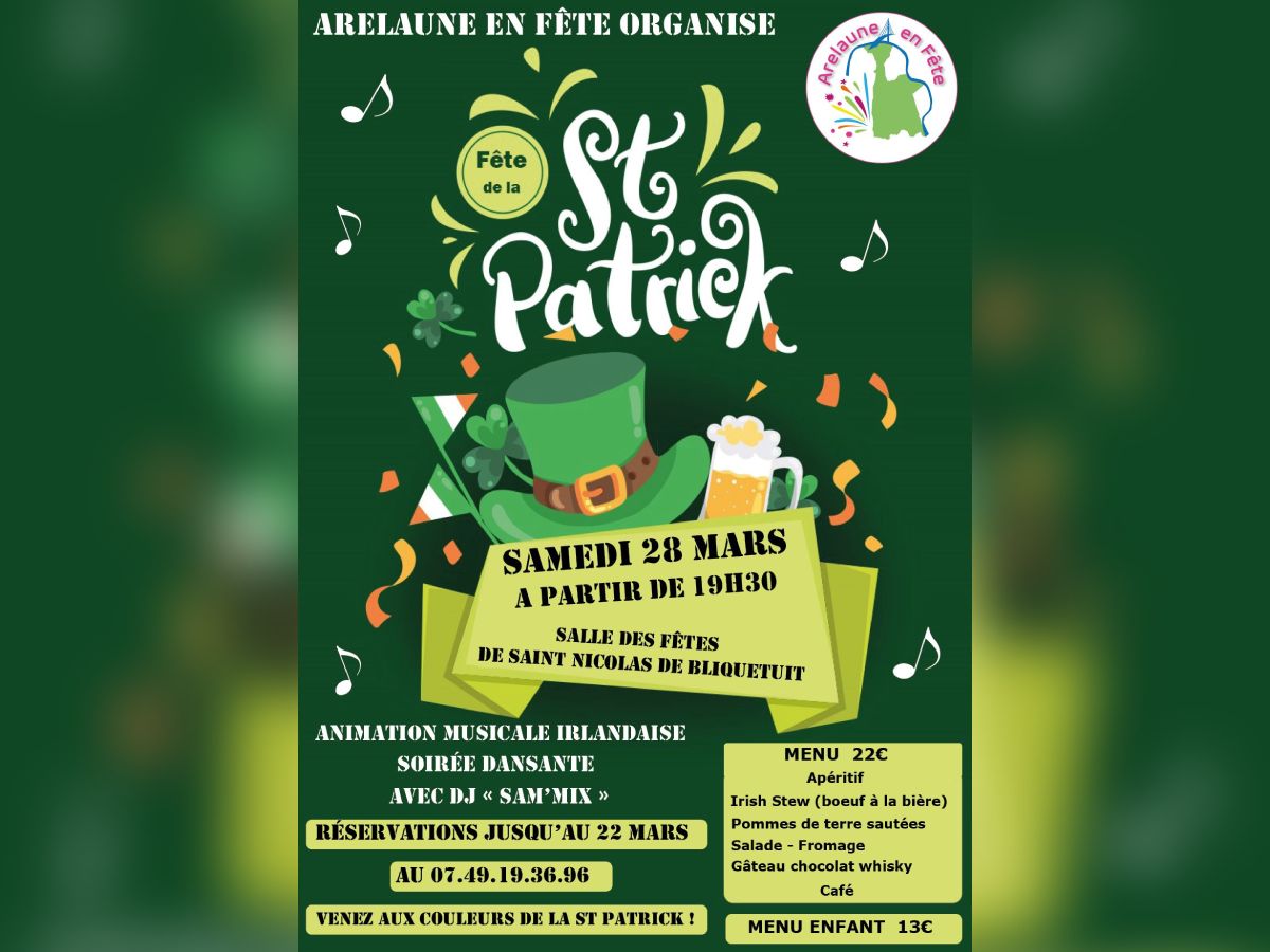 Soirée Saint-Patrick – Arelaune En Fête