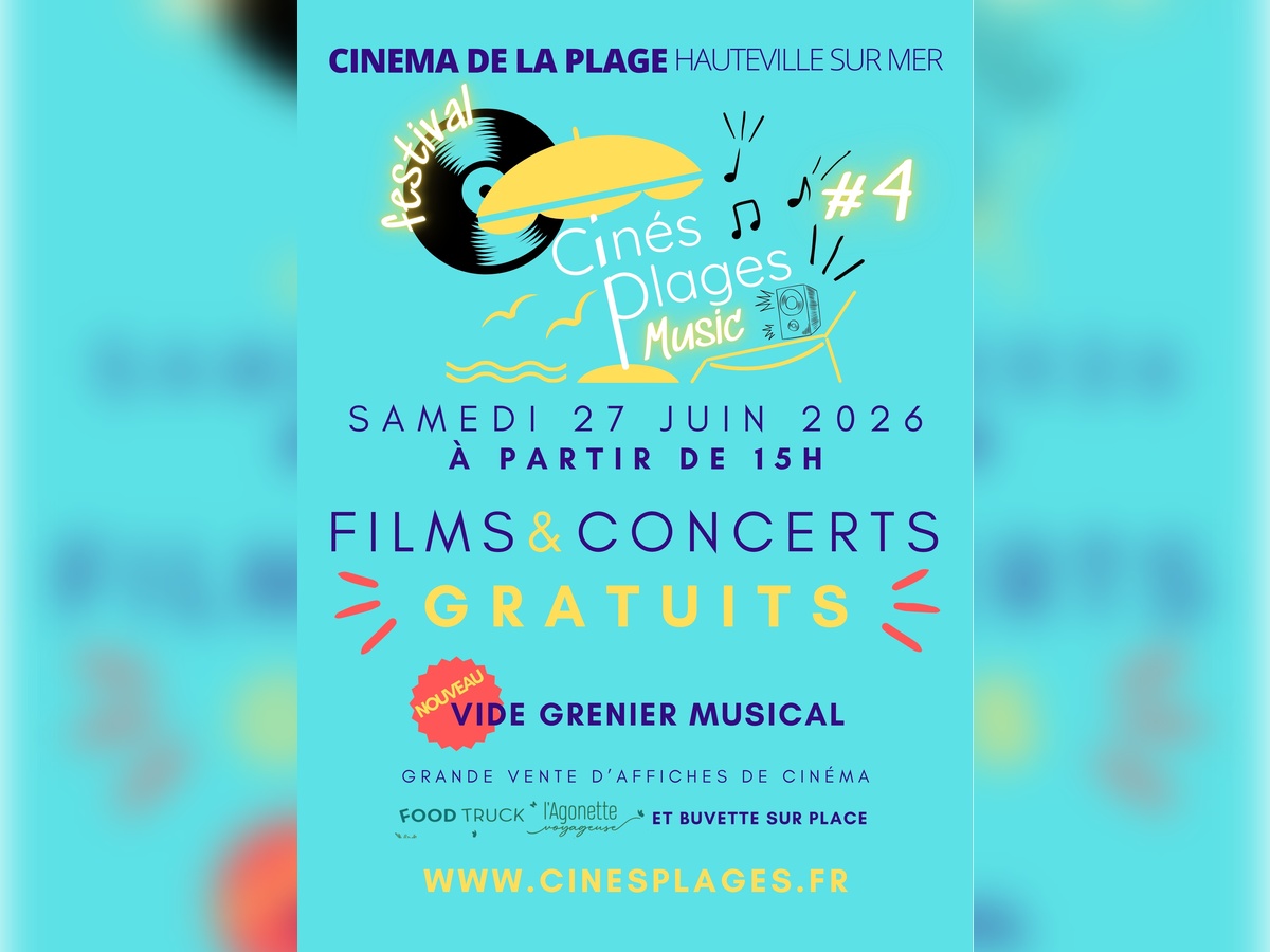Cinés Plages Music : films, concerts, vide-greniers musical & grande vente d'affiches de cinéma