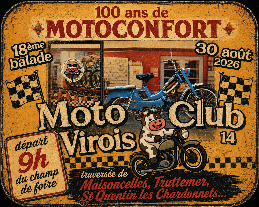 18ème balade mobylette du moto club Virois