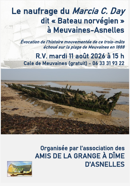 Le naufrage du Marcia C. Day, dit « Bateau norvégien » - Asnelles -