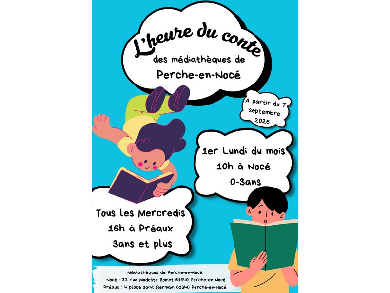 L'heure du conte à la Médiathèque de Préaux-du-Perche