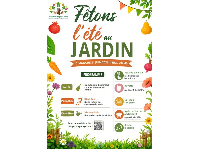 Fêtons l'été au jardin partagé et solidaire de Nocé