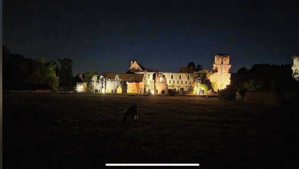 Visite aux chandelles à l'Abbaye de Mortemer