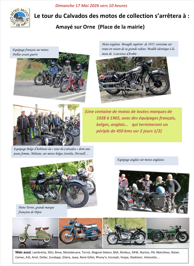 Tour du Calvados des Motos de Collection