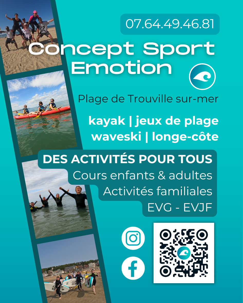 Concept Sport Emotion - Balade en kayak pour un voyage dans le temps, Trouville-sur-Mer
