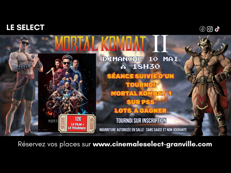 Séance cinéma - Mortal kombat II et tournoi sur ps5 — visuel événement