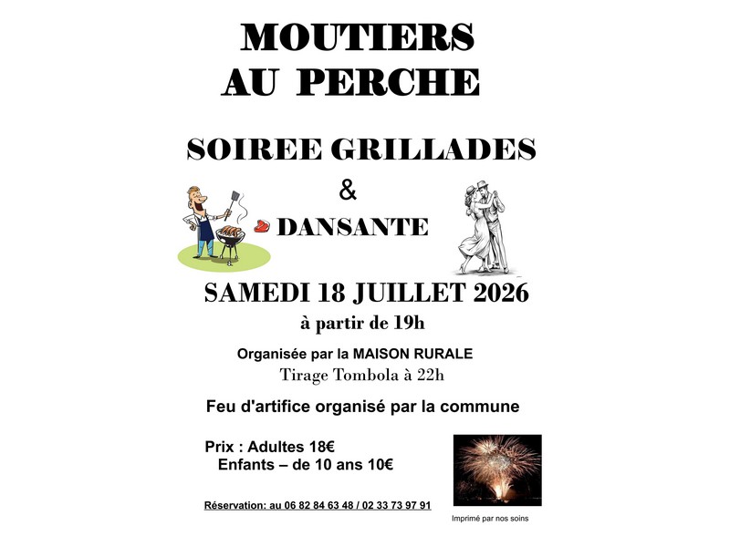 Soirée grillades et dansante - Feu d'artifice