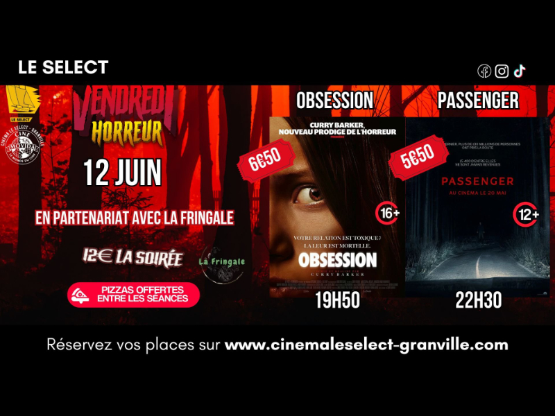 Vendredi horreur : obsession et passenger — visuel événement
