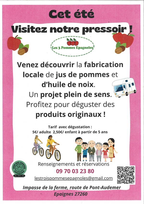 Visite guidée du pressoir des 3 Pommes Epagnoles